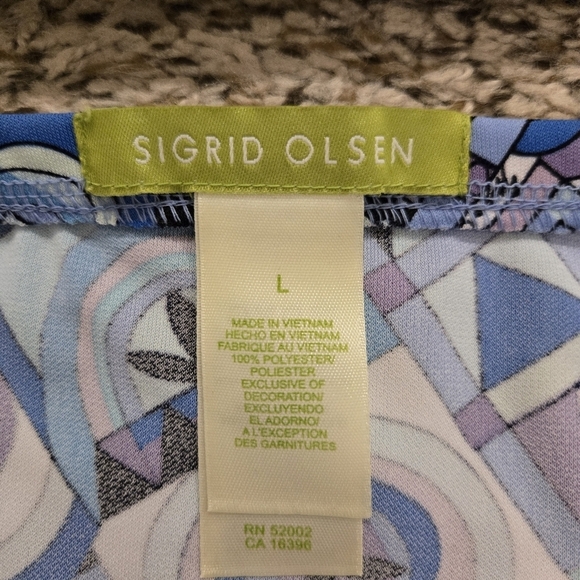 Sigrid Olsen Below Knee Multicolor Maxi Skirt Size L With Front Slit - Picture 5 of 11